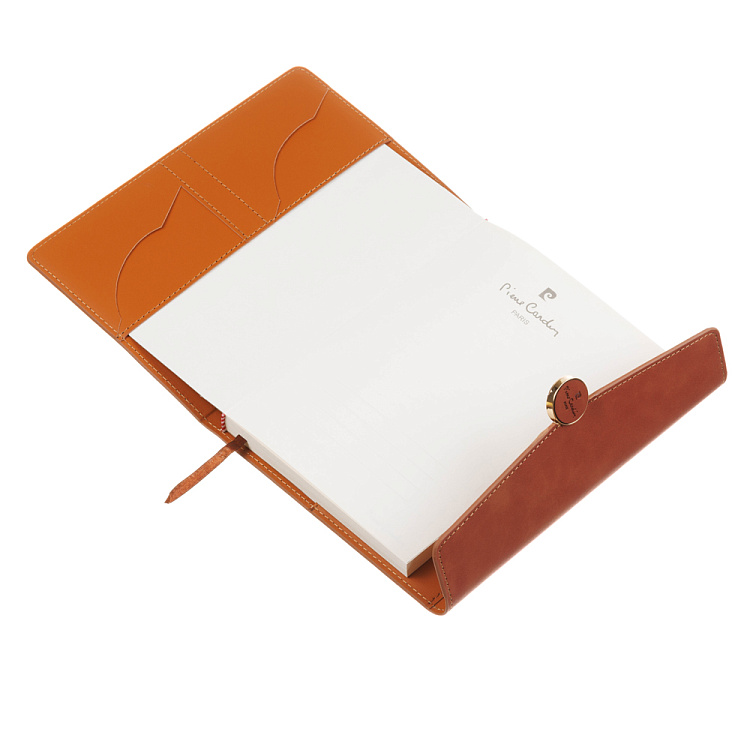 Записная книжка Pierre Cardin коричневая, 16 х 22 см