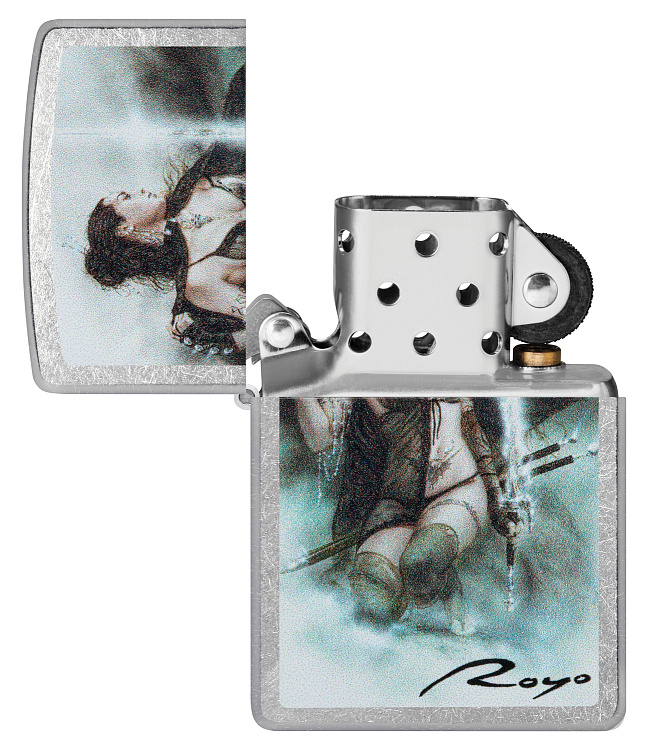 Зажигалка ZIPPO Luis Royo с покрытием Street Chrome, латунь/сталь, серебристая, 38x13x57 мм
