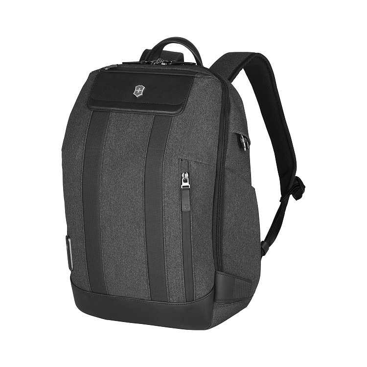 Рюкзак VICTORINOX Architecture Urban 2 City Backpack 14'', серый, полиэстер / кожа, 30x19x42 см, 17л