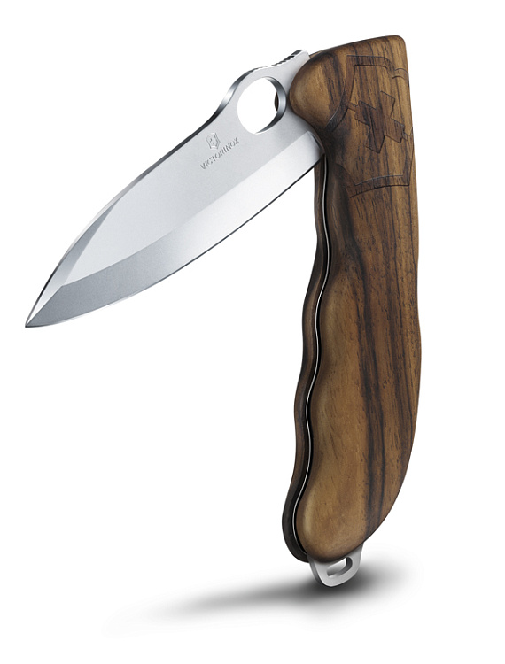 Нож охотника VICTORINOX Hunter Pro Wood 130 мм, 2 функции, с фиксатором, рукоять из орехового дерева