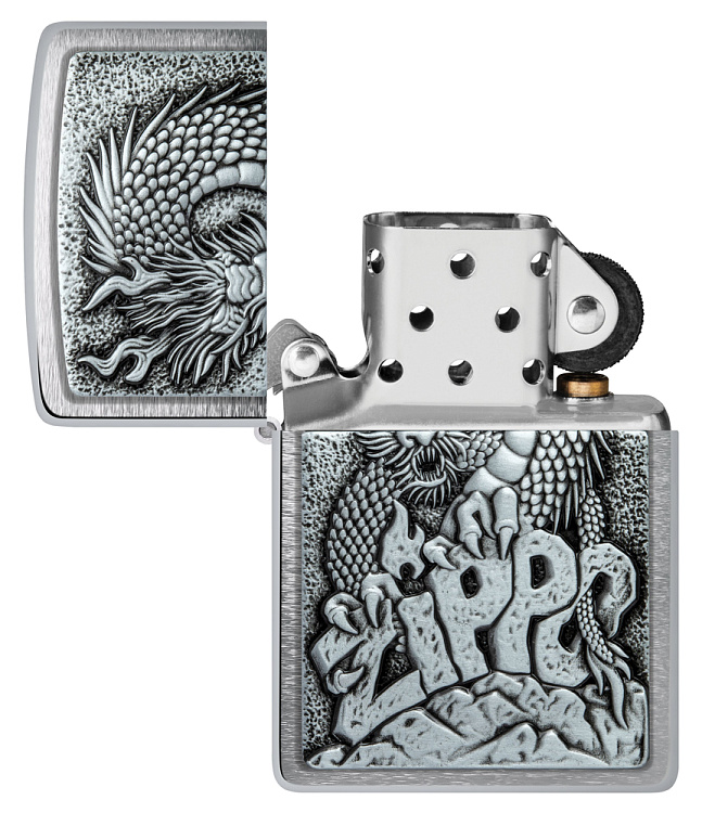 Зажигалка ZIPPO Classic с покрытием Brushed Chrome, латунь/сталь, серебристая, 38x13x57 мм