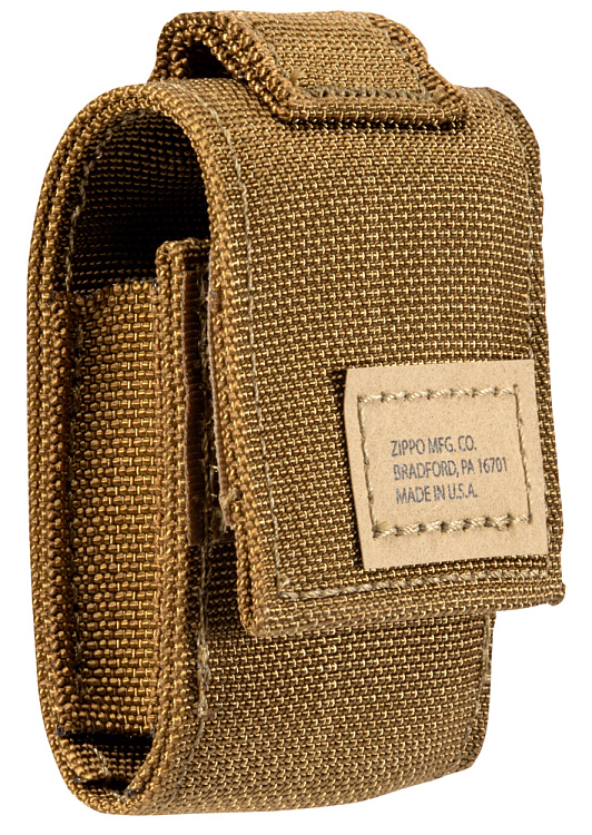 Чехол ZIPPO для широкой зажигалки,нейлон,с нейлоновым фиксатором на ремень, песочный