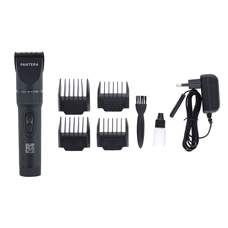 Машинка для стрижки волос DEWAL BEAUTY Pantera Black, черная, 0.8 - 2.0мм