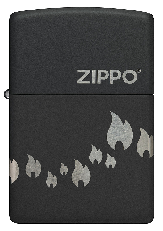 Зажигалка ZIPPO Classic с покрытием Black Matte, латунь/сталь, черная, матовая, 38x13x57 мм
