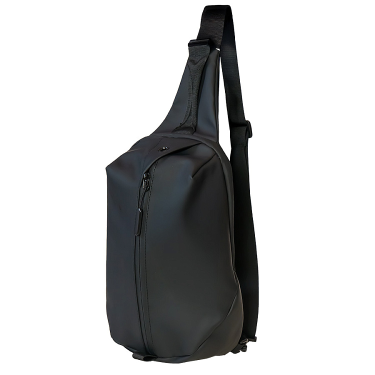 Сумка на плечо водостойкая "Sling", чёрный, 33 х 18 х11 см, 100% полиуретан