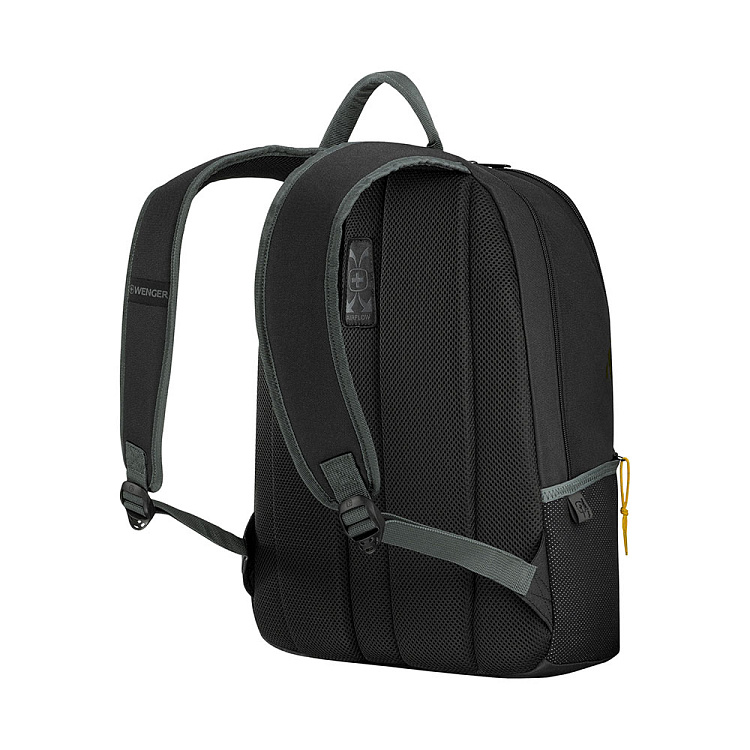 Рюкзак WENGER Trayl 15.6", чёрный, переработанный ПЭТ, 34 x 20 x 45 см, 22 л.