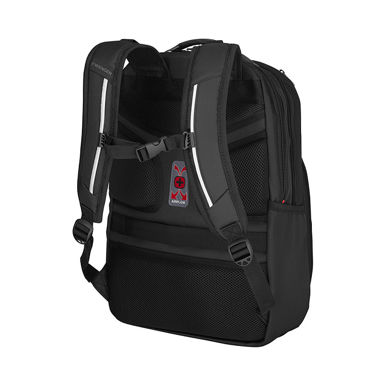 Рюкзак WENGER Cosmic 17", чёрный, переработанный ПЭТ/ПВХ/полиэстер, 34 x 23 x 49 см, 30 л