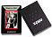 Зажигалка ZIPPO Skull King Queen Beauty с покрытием Red Matte, латунь/сталь, красная, 38x13x57 мм