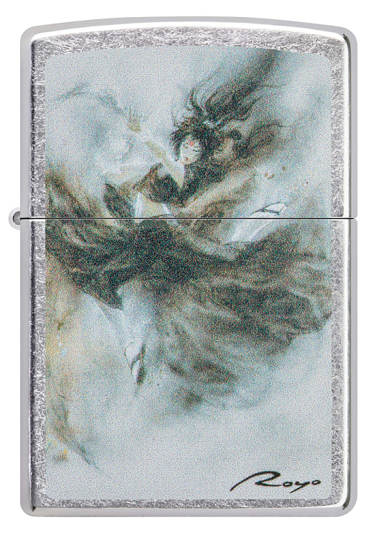 Зажигалка ZIPPO Luis Royo с покрытием Street Chrome, латунь/сталь, серебристая, 38x13x57 мм