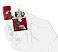Зажигалка ZIPPO Day of Dead с покрытием Candy Apple Red™, латунь/сталь,красная,глянцевая, 38x13x57мм