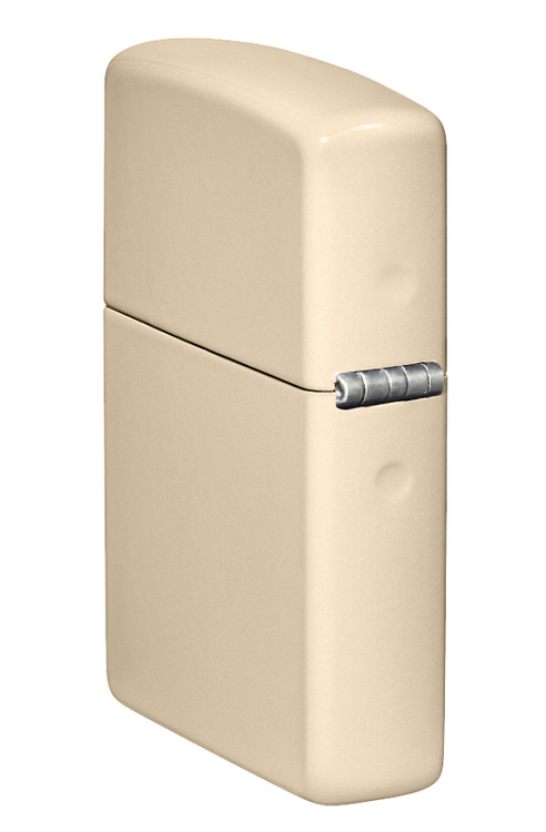 Зажигалка ZIPPO Classic с покрытием Flat Sand, латунь/сталь, бежевая, глянцевая, 38x13x57 мм
