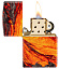 Зажигалка ZIPPO Lava Flow с покрытием 540 Tumbled Brass, латунь/сталь, оранжевая, 38x13x57 мм