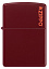 Зажигалка ZIPPO Logo с покрытием Merlot, латунь/сталь, бордовая, глянцевая, 38x13x57 мм