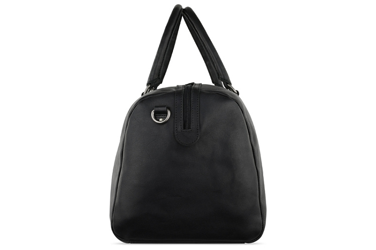 Сумка дорожная KLONDIKE GOLD «Bill», натуральная кожа в черном цвете, 47 х 24 х 23 см