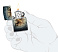 Зажигалка ZIPPO Compass Ghost с покрытием Glow In The Dark Green, латунь/сталь, черная, 38x13x57 мм