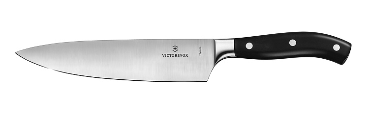 Набор из 6 кованых кухонных приборов VICTORINOX: 5 ножей и ножницы, в антрацитовой подставке из бука