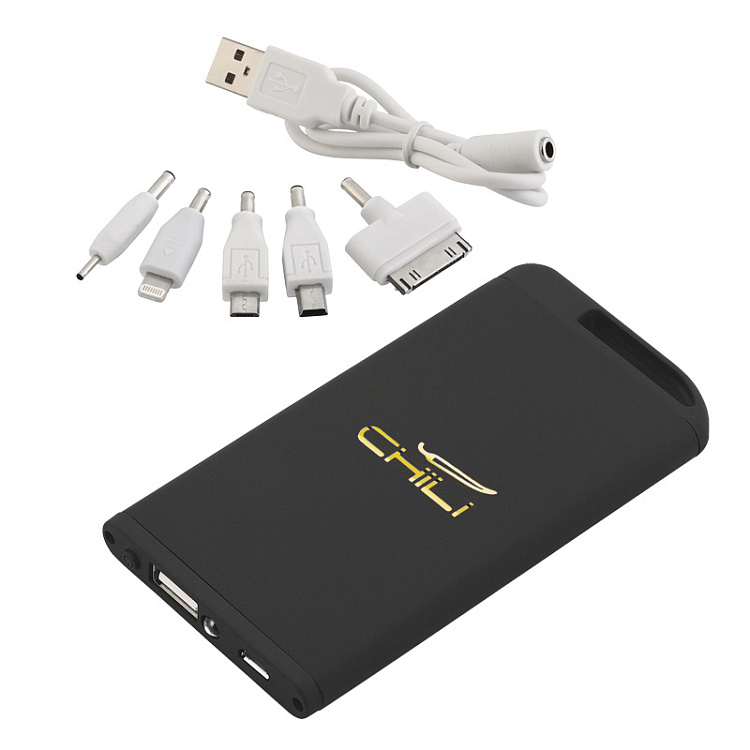 Зарядное устройство "Theta Gold" с фонариком, 4000 mAh, покрытие soft touch