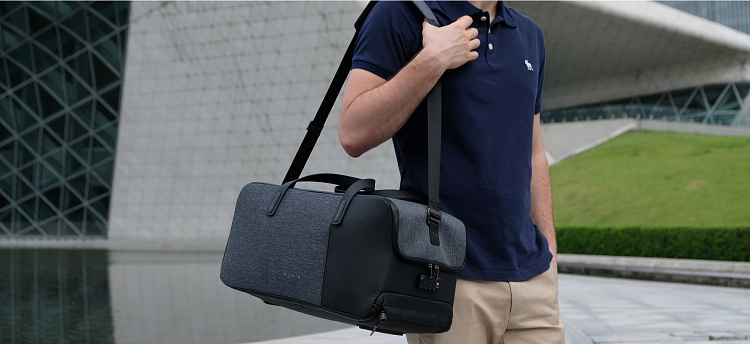 Дорожная сумка FlexPack Go 53х23х26 см, темно-серая