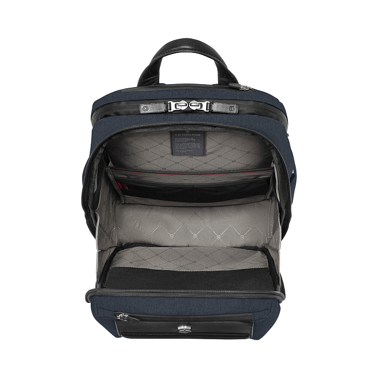 Рюкзак VICTORINOX Architecture Urban2 Deluxe Backpack 15”, синий, полиэстер/кожа, 31x23x46 см, 23 л
