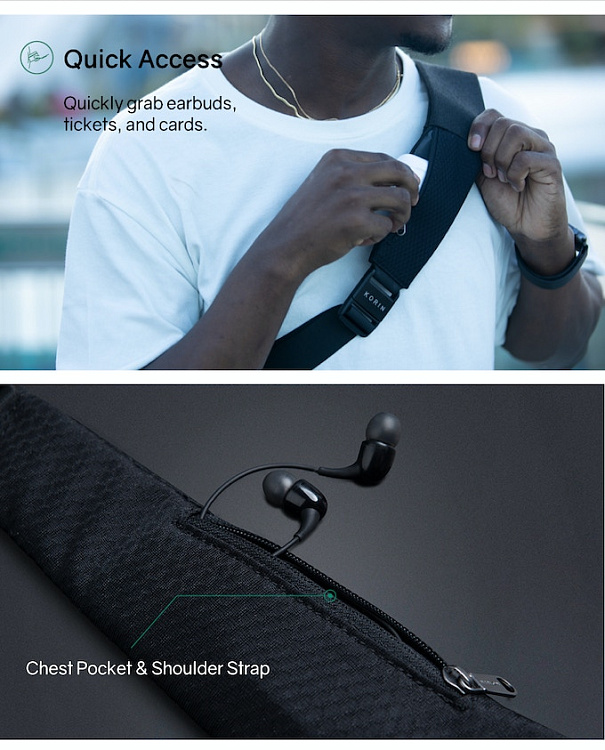 Сумка ClickSling X 40х27х12 см, черная