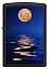 Зажигалка ZIPPO Moon Sunset с покрытием Black Light, латунь/сталь, чёрная, матовая, 38x13x57 мм