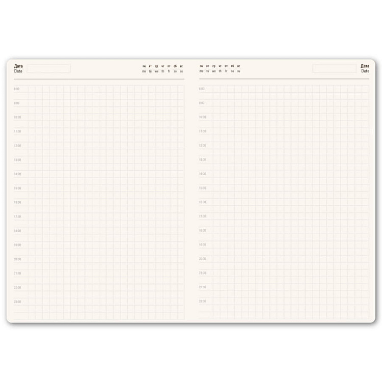 Ежедневник недатированный Tony, А5, глубокий синий, кремовый блок в клетку