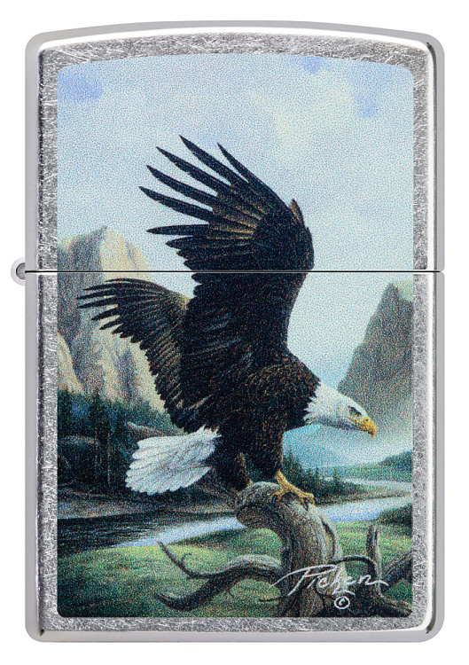 Зажигалка ZIPPO Linda Picken с покрытием Street Chrome, латунь/сталь, серебристая, 38x13x57 мм