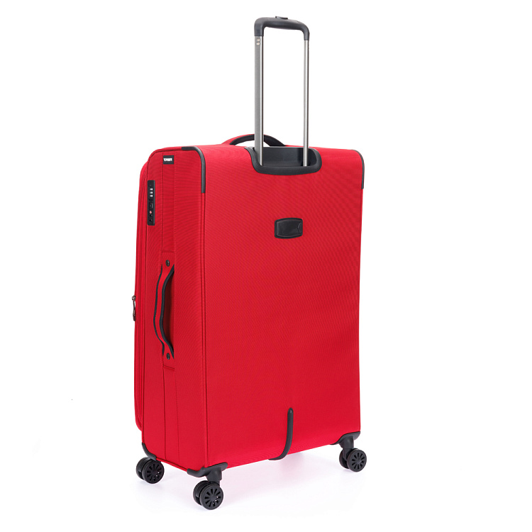 Чемодан TORBER Brosno, красный, нейлон 600D, 48 х 30 х 78 см, 85 л