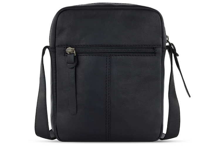 Сумка через плечо KLONDIKE RUSH «Faye», натуральная кожа в черном цвете, 18 х 21 х 4,5 см