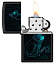 Зажигалка ZIPPO Spiritual Cat с покрытием Black Light, латунь/сталь, черная, матовая 38x13x57 мм