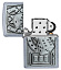 Зажигалка ZIPPO Lucky 7 с покрытием Street Chrome, латунь/сталь, серебристая, 38x13x57 мм