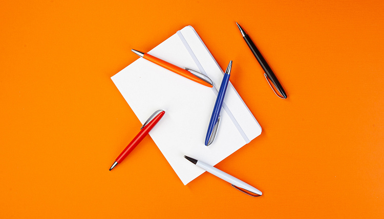 Ручка шариковая "Monica", красный/серебро**#