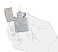 Зажигалка ZIPPO с покрытием Brushed Chrome, латунь/сталь,серебристая, 38x13x57 мм