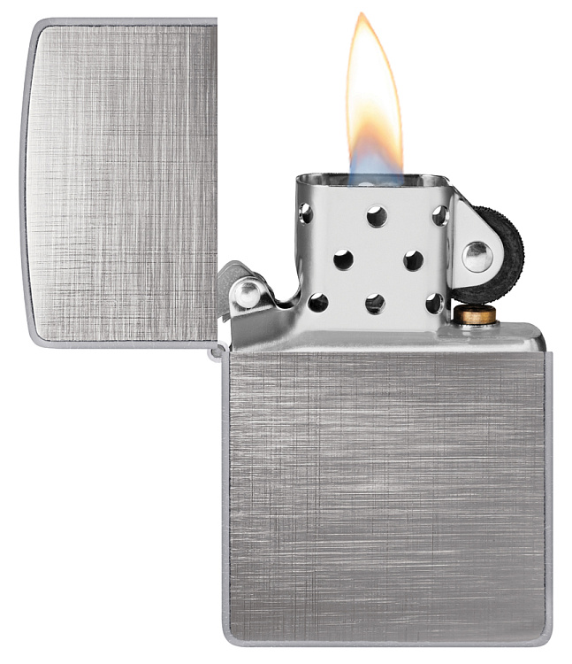 Зажигалка ZIPPO Classic с покрытием Brushed Chrome, латунь/сталь, серебристая, матовая, 38x13x57 мм