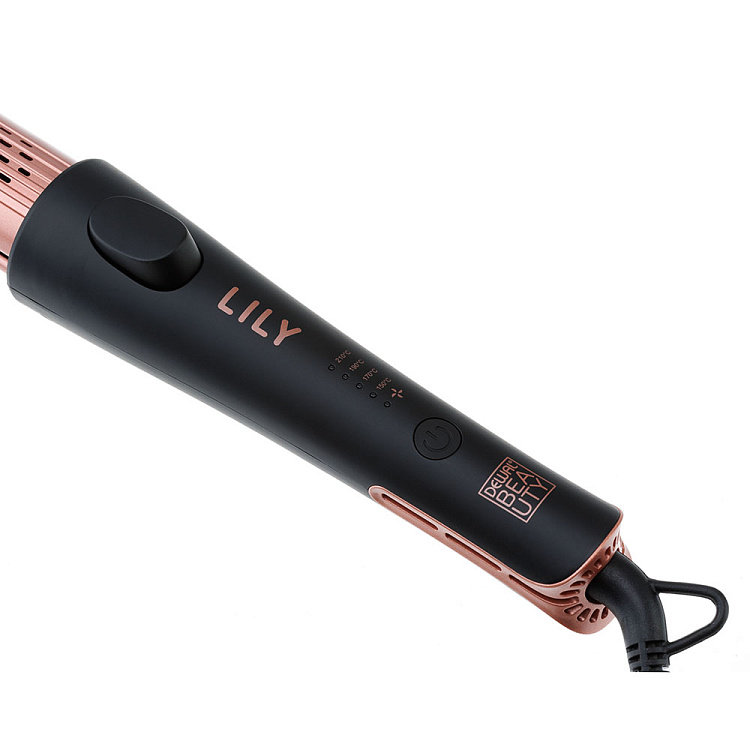 Щипцы-плойка 2-в-1 для волос DEWAL BEAUTY Lily, 23х95 мм, чёрные