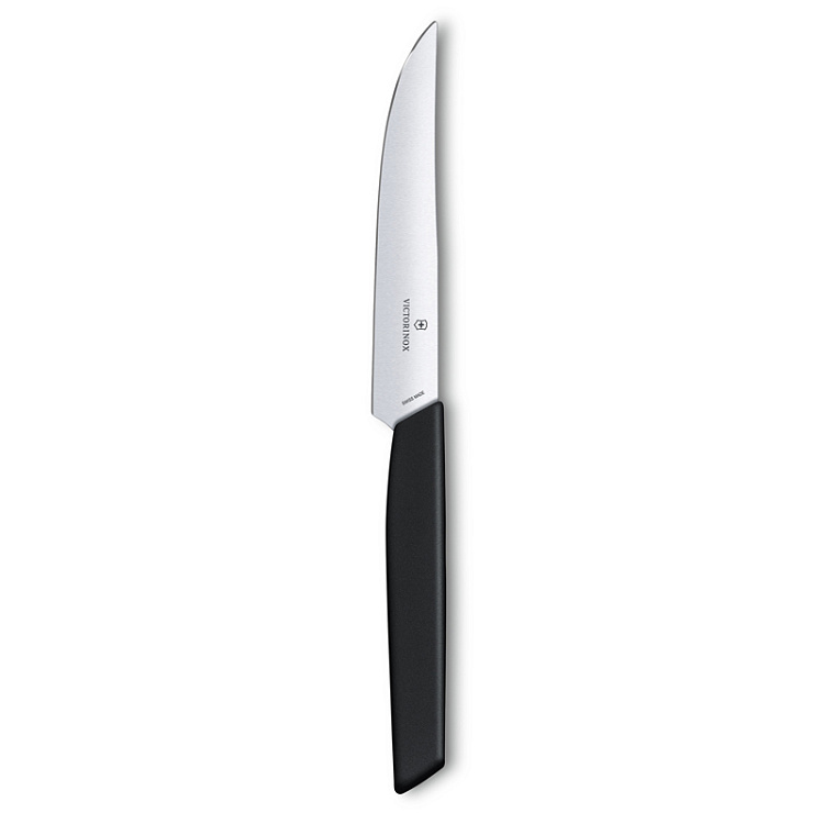 Нож для стейка VICTORINOX Swiss Modern, лезвие 12 см с прямой кромкой, чёрный