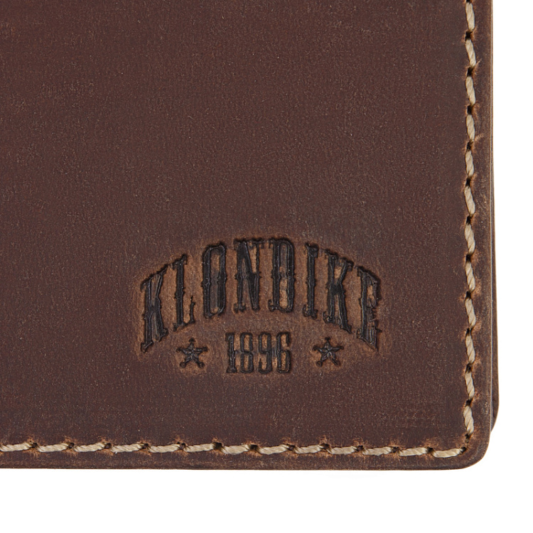 Бумажник KLONDIKE Yukon, натуральная кожа в коричневом цвете, 10,5 х 2,5 х 9 см