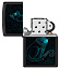 Зажигалка ZIPPO Spiritual Cat с покрытием Black Light, латунь/сталь, черная, матовая 38x13x57 мм