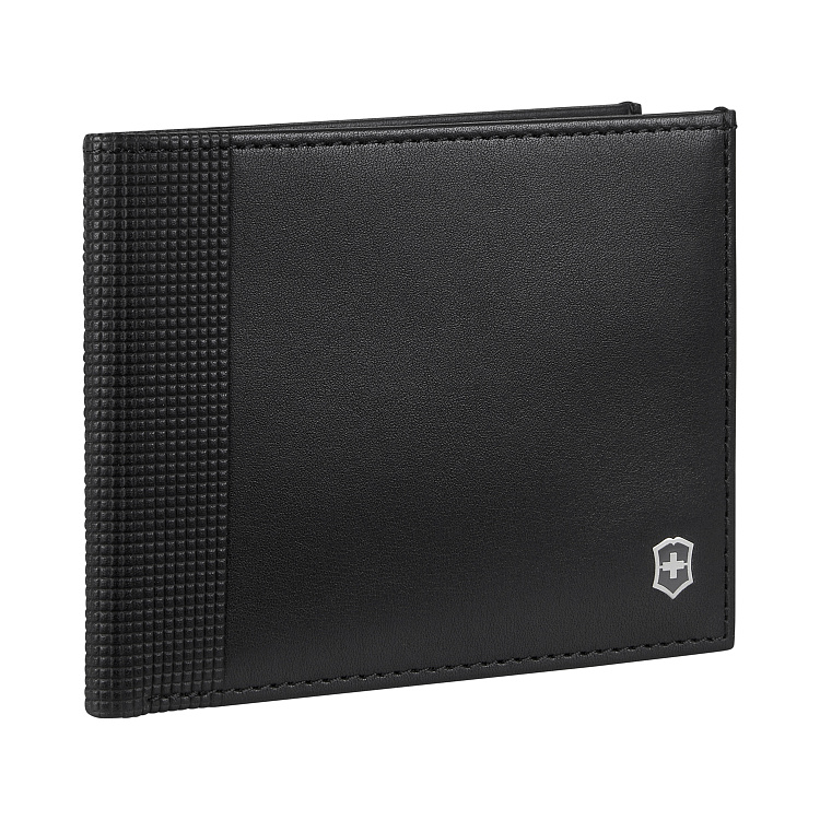 Портмоне VICTORINOX Altius Alox с защитой от сканирования RFID, чёрное, натуральная кожа, 9x1x11 см