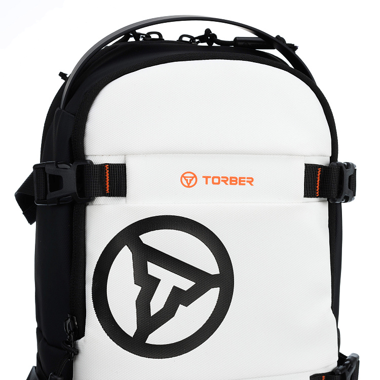 Рюкзак на одно плечо TORBER Xtreme, белый/чёрный, 20 х 8 х 31 см, 5л