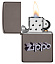 Зажигалка ZIPPO Zippo Design с покрытием Black Ice®, латунь/сталь, чёрная, глянцевая, 38x13x57 мм