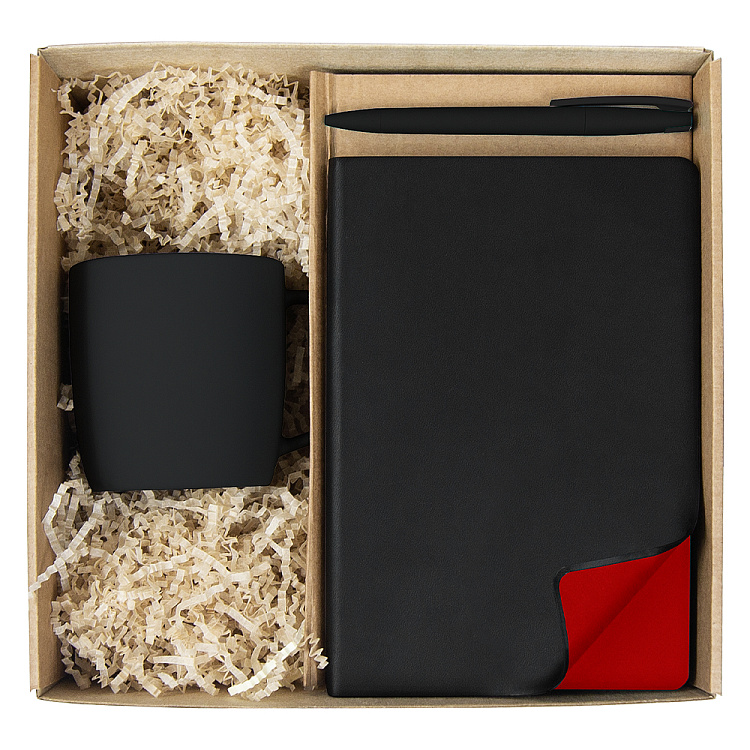 Набор подарочный Solution Prestige Trio ( ежедневник Flexy Latte Soft Touch Black Edition Color 615038