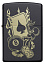 Зажигалка ZIPPO Gambling Design с покрытием Black Matte, латунь/сталь, чёрная, матовая, 38x13x57 мм