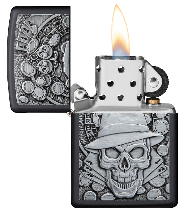 Зажигалка ZIPPO Classic с покрытием Black Matte, латунь/сталь, чёрная, матовая, 38x13x57 мм