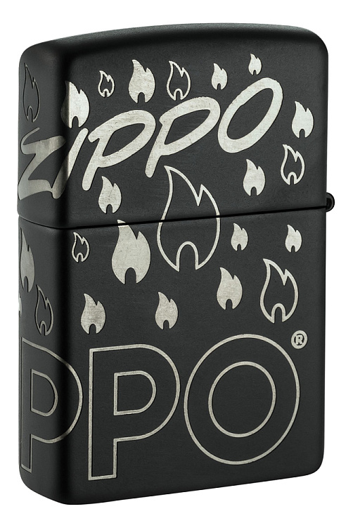 Зажигалка ZIPPO Classic с покрытием Black Matte, латунь/сталь, черная, матовая, 38x13x57 мм