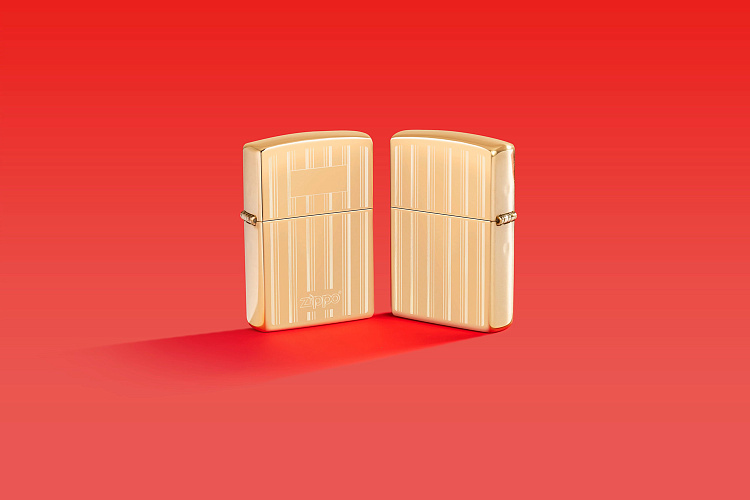 Зажигалка ZIPPO Classic с покрытием High Polish Brass, латунь/сталь, золотистая, 38x13x57 мм