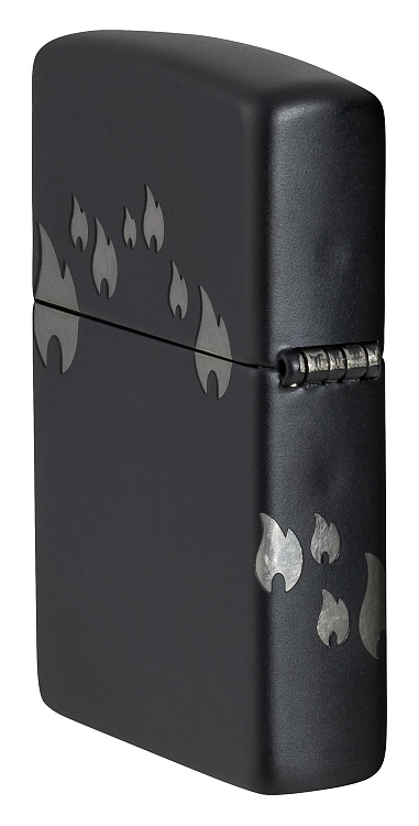 Зажигалка ZIPPO Classic с покрытием Black Matte, латунь/сталь, черная, матовая, 38x13x57 мм
