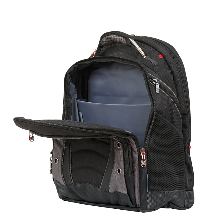 Рюкзак WENGER Synergy 16'', черный/серый, полиэстер/ПВХ, 36 x 26 x 46 см, 26 л