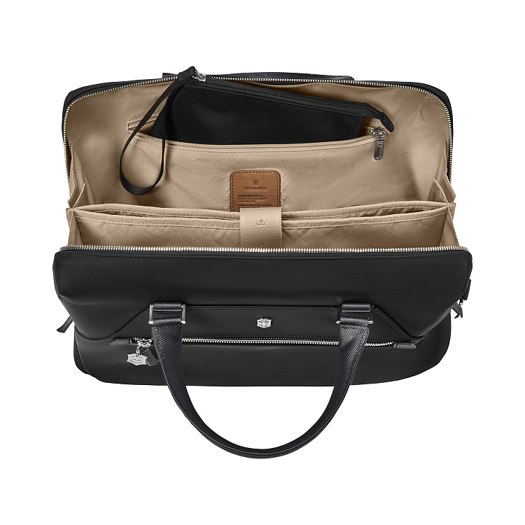 Портфель VICTORINOX Victoria Signature Briefcase, черный, нейлон/кожа, 42x13x30 см, 13 л