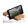 Беспроводное (10W) зарядное устройство "Bamboo Power" 5000 mAh с подставкой под смартфон, бамбук